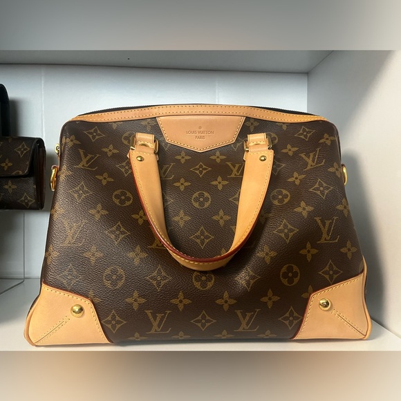 Louis Vuitton Brown and Tan Monogram Retiro PM Satchel - Picture 1 of 16